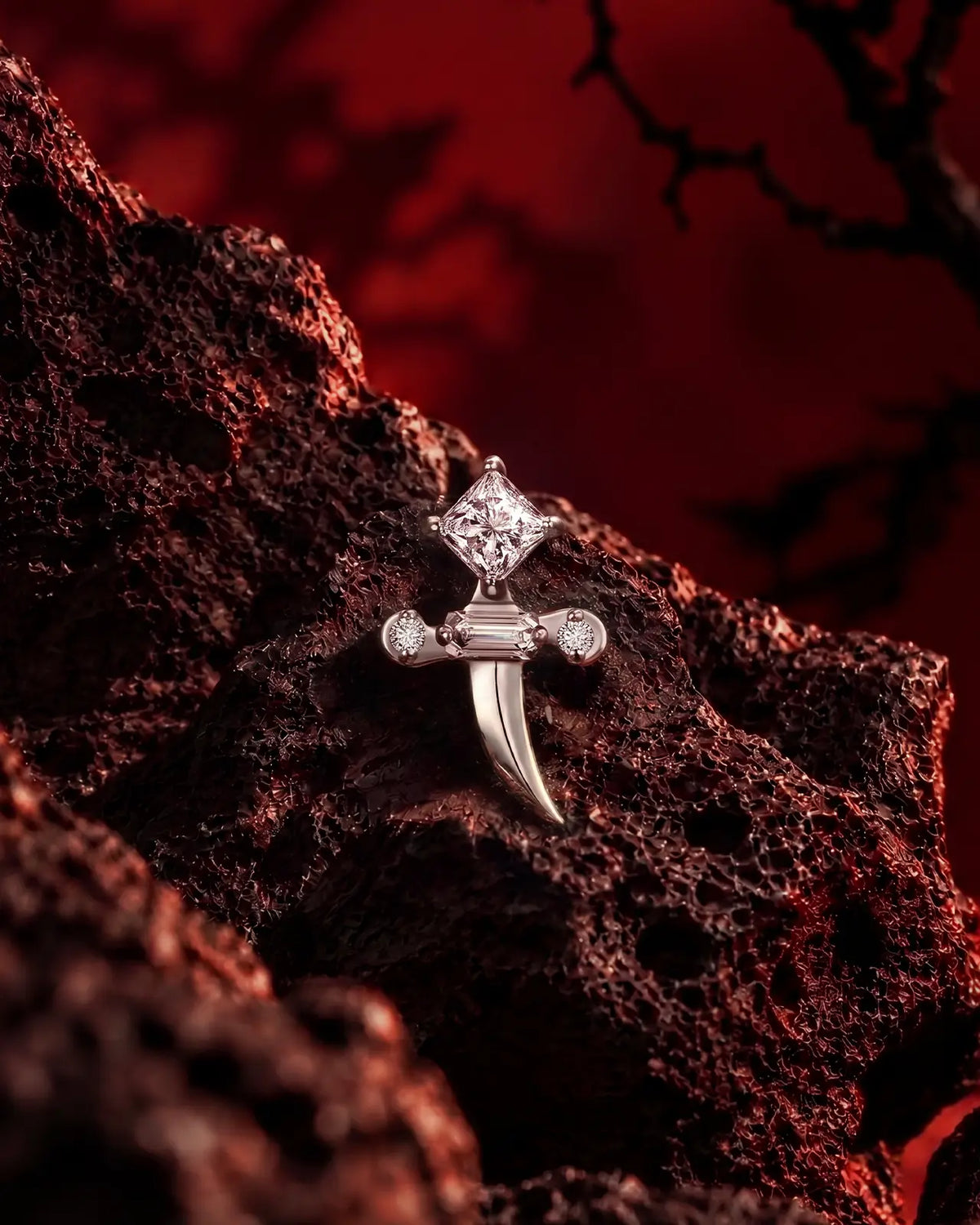 Starlit Dagger Flatback Stud