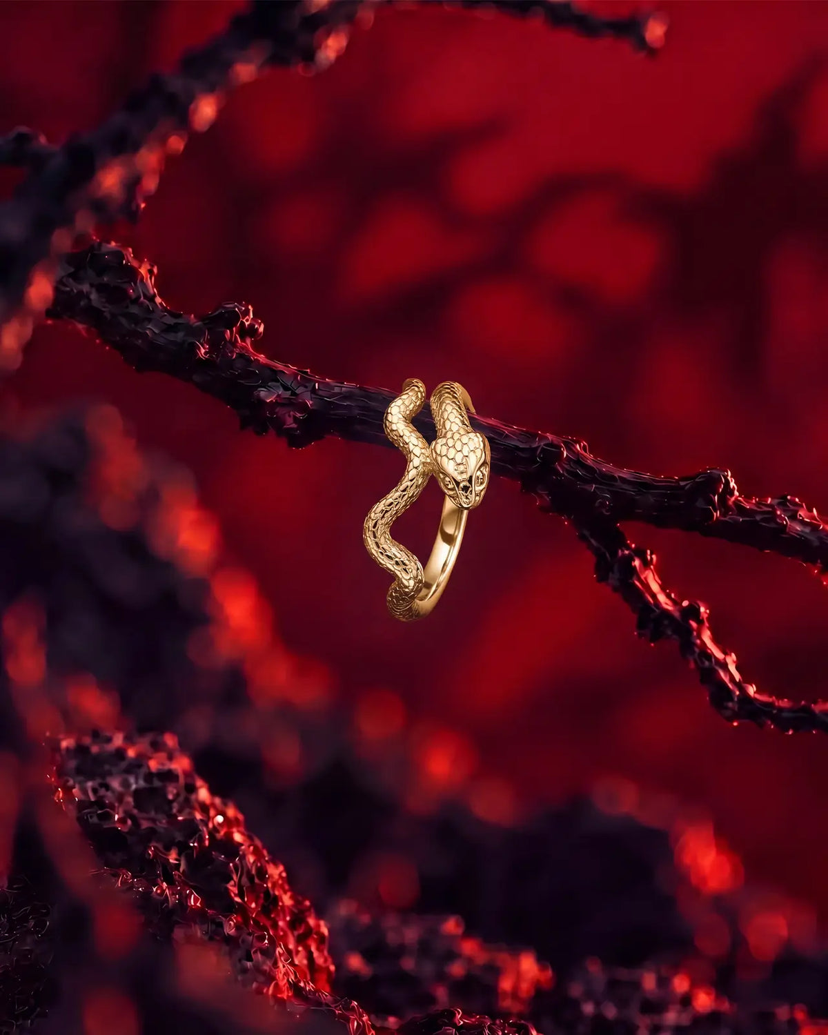 Anello clicker con serpente arrotolato
