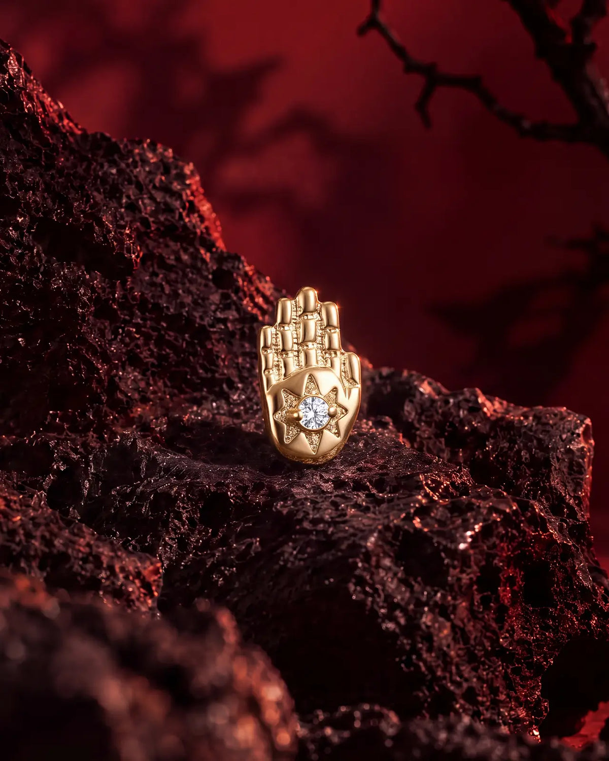 Starlit Palm Flatback Stud