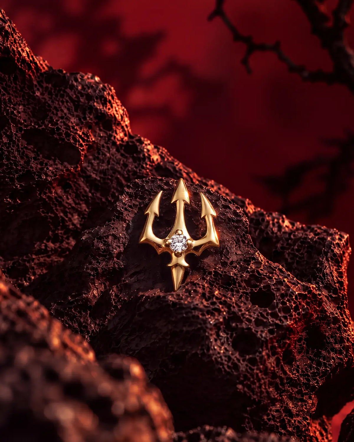 Abyssal Trident Flatback Stud