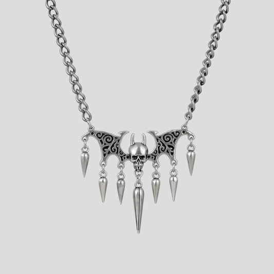 SPIKED DEMON SKULL NECKLACES