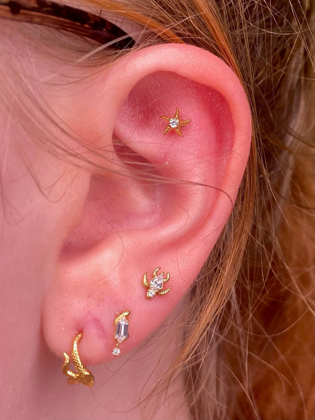 Sea Star Zircon Flatback Stud