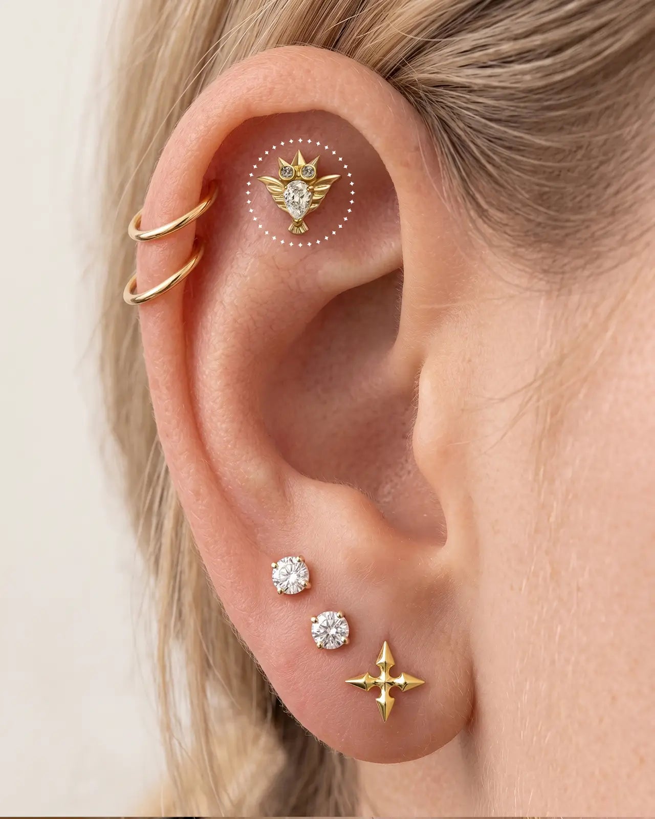 Enchanted Owl Flatback Stud