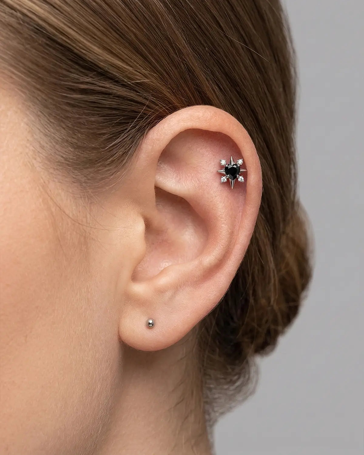 Radiant Heart Starburst Flatback Stud