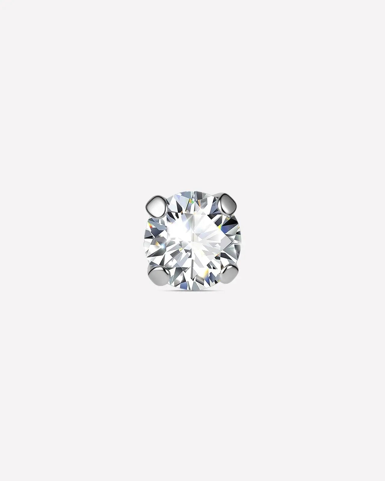 Brilliant Moissanite Solitaire Flatback Stud