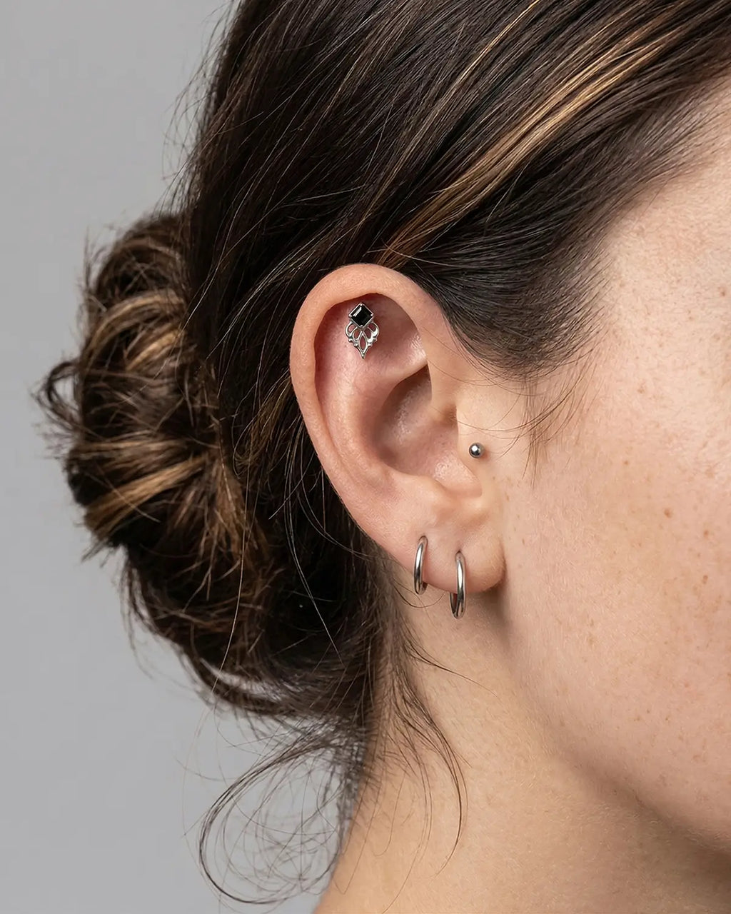 Ornate Diamond Bloom Flatback Stud