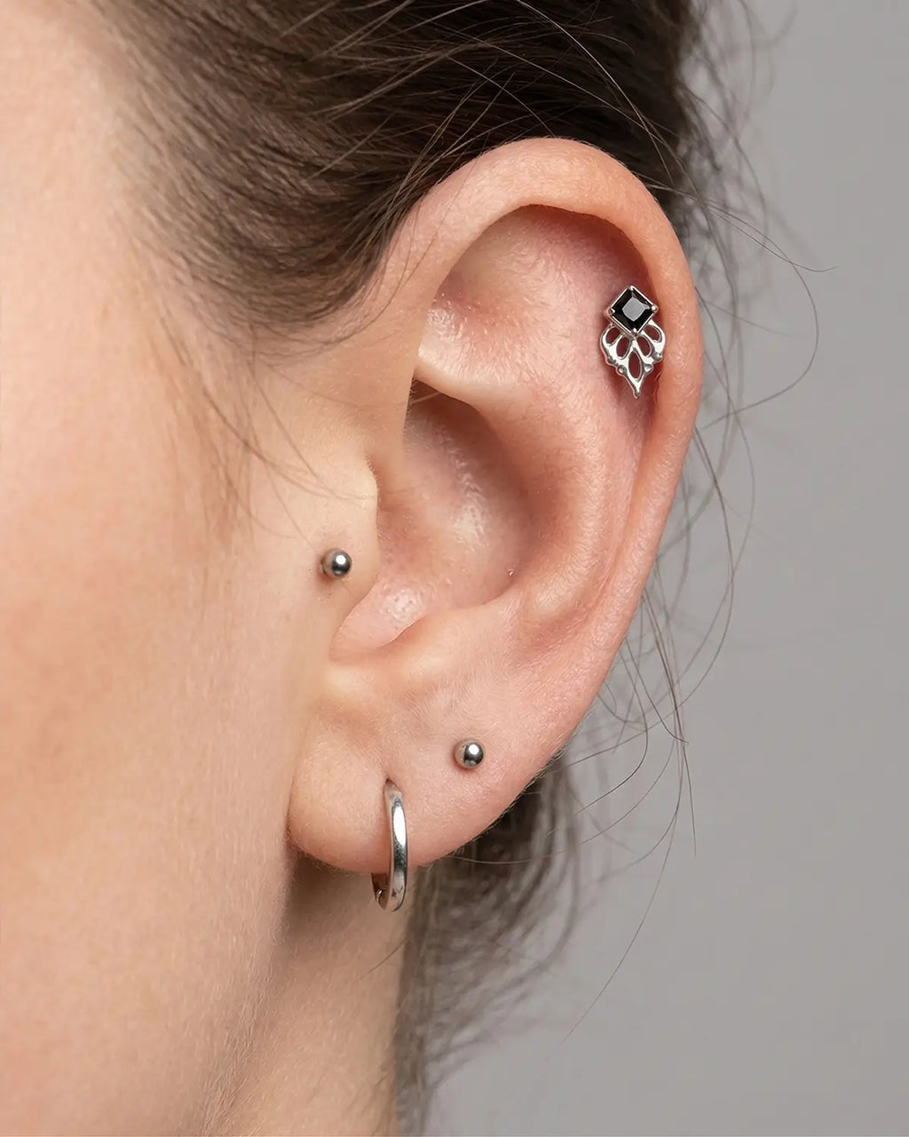 Ornate Diamond Bloom Flatback Stud