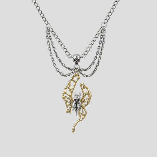 ETHEREAL MOTH SKULL NECKLACES