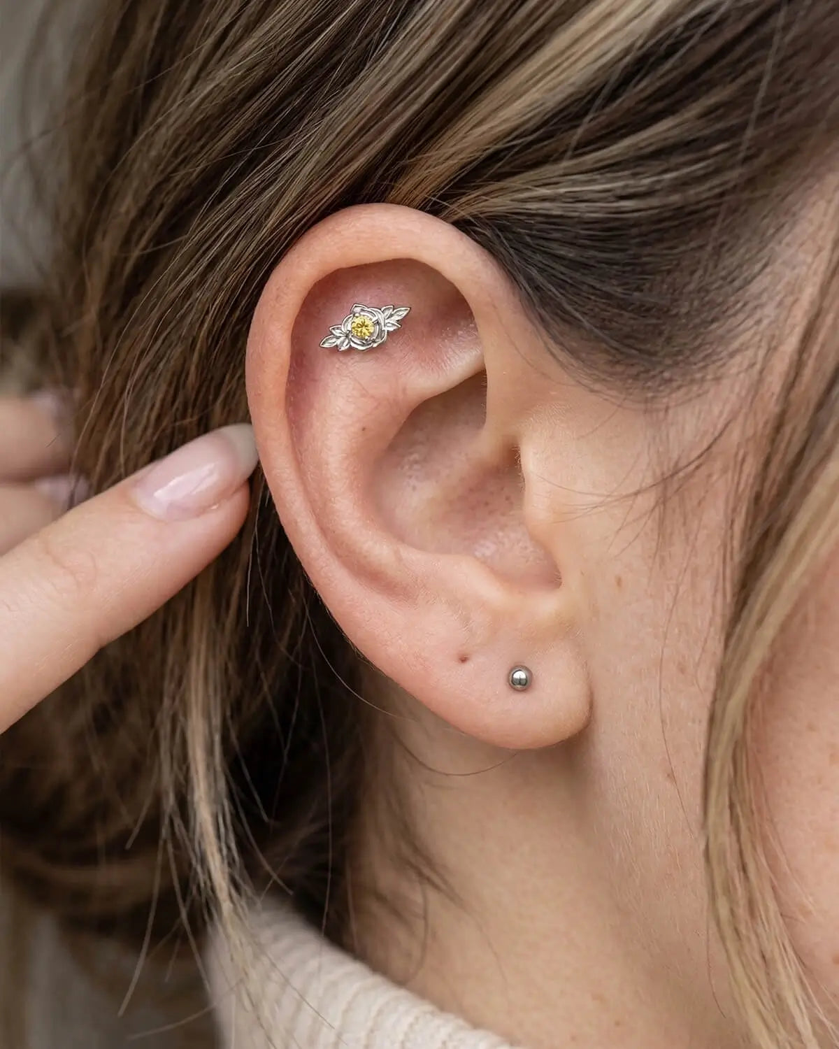 Petite Blossom Flatback Stud