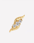 Flowing Flame Leaf Flatback Stud