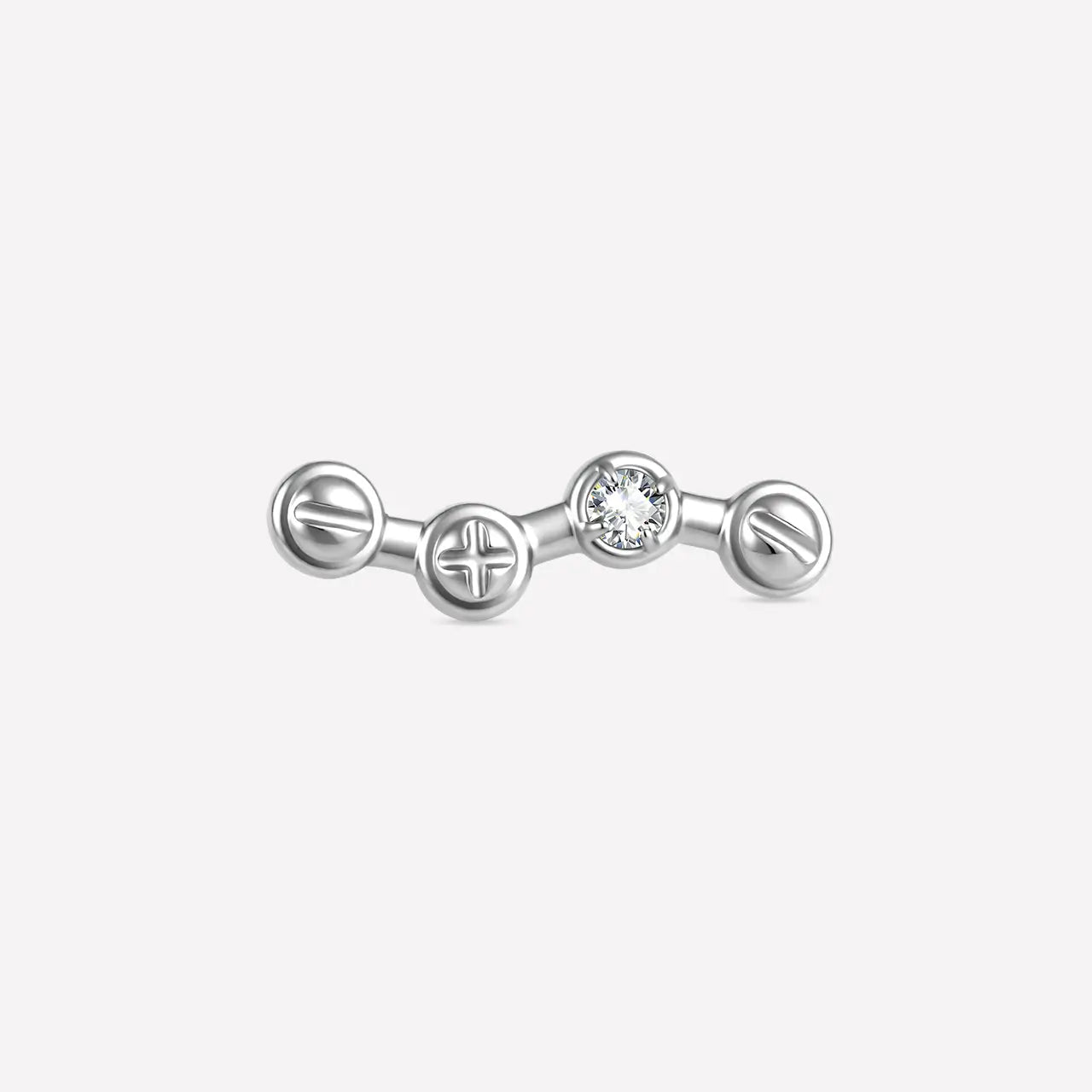 Machina Screwline Zirconia Flatback Stud