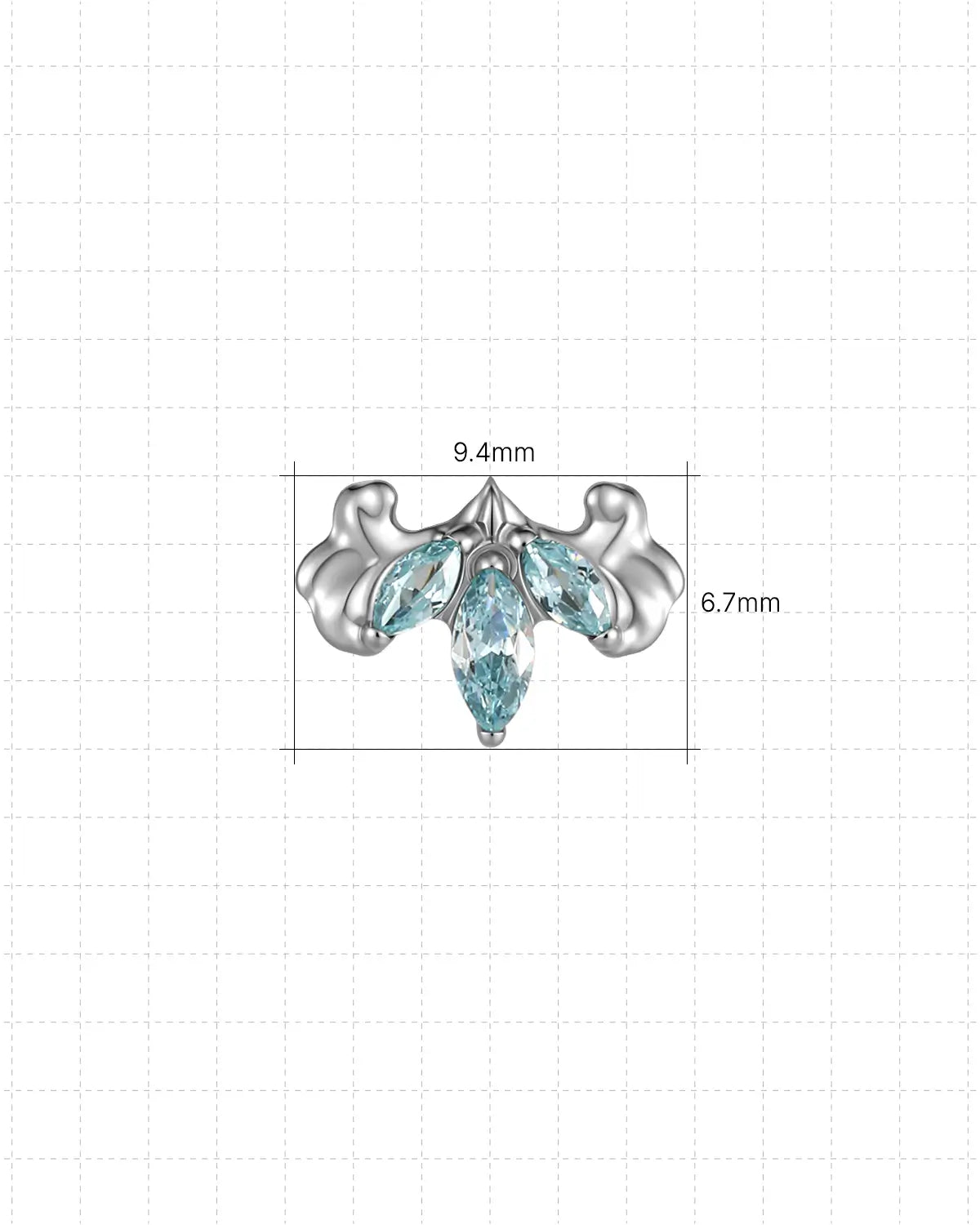 Eclipse Wing Flatback Stud