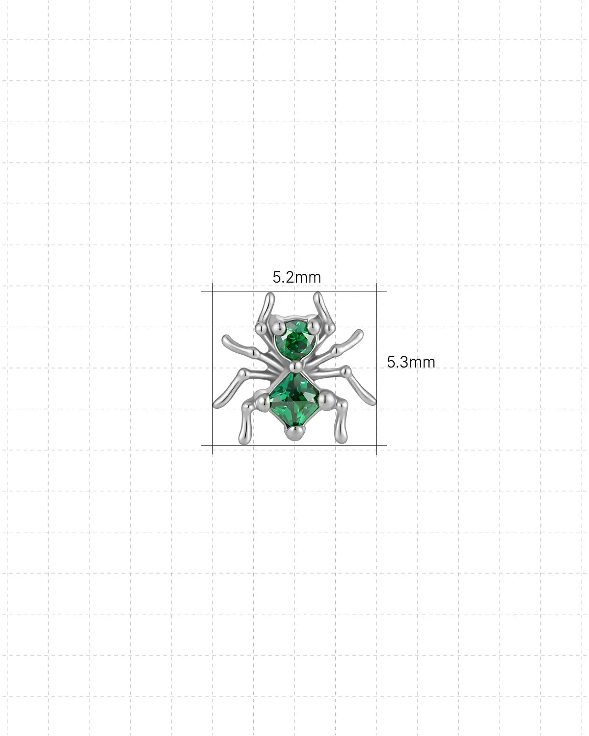 Jeweled Spider Flatback Stud
