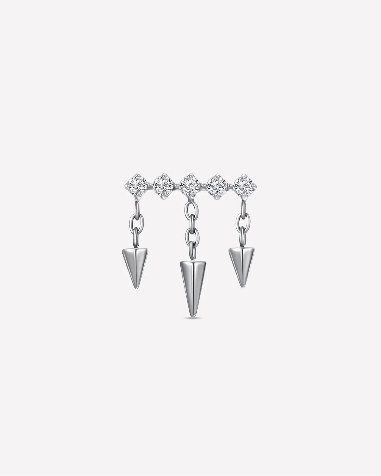 Triple Cone Dangle Flatback Stud