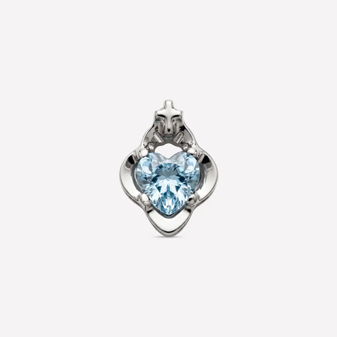 Crowned Heart Flatback Stud