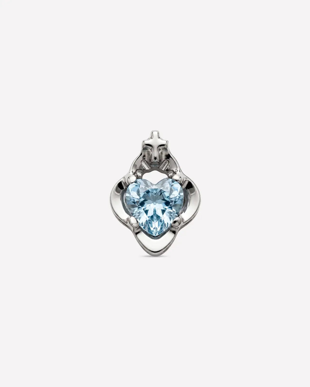Crowned Heart Flatback Stud