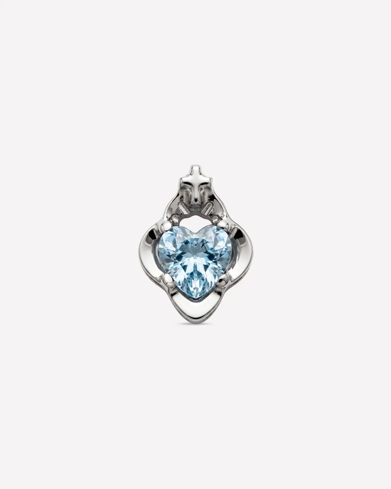 Crowned Heart Flatback Stud