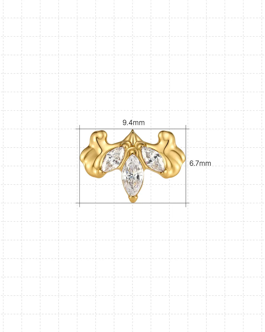 Eclipse Wing Flatback Stud