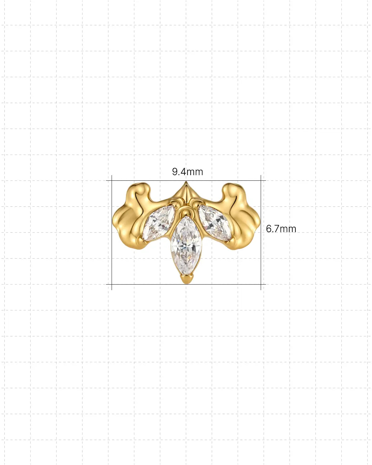 Eclipse Wing Flatback Stud