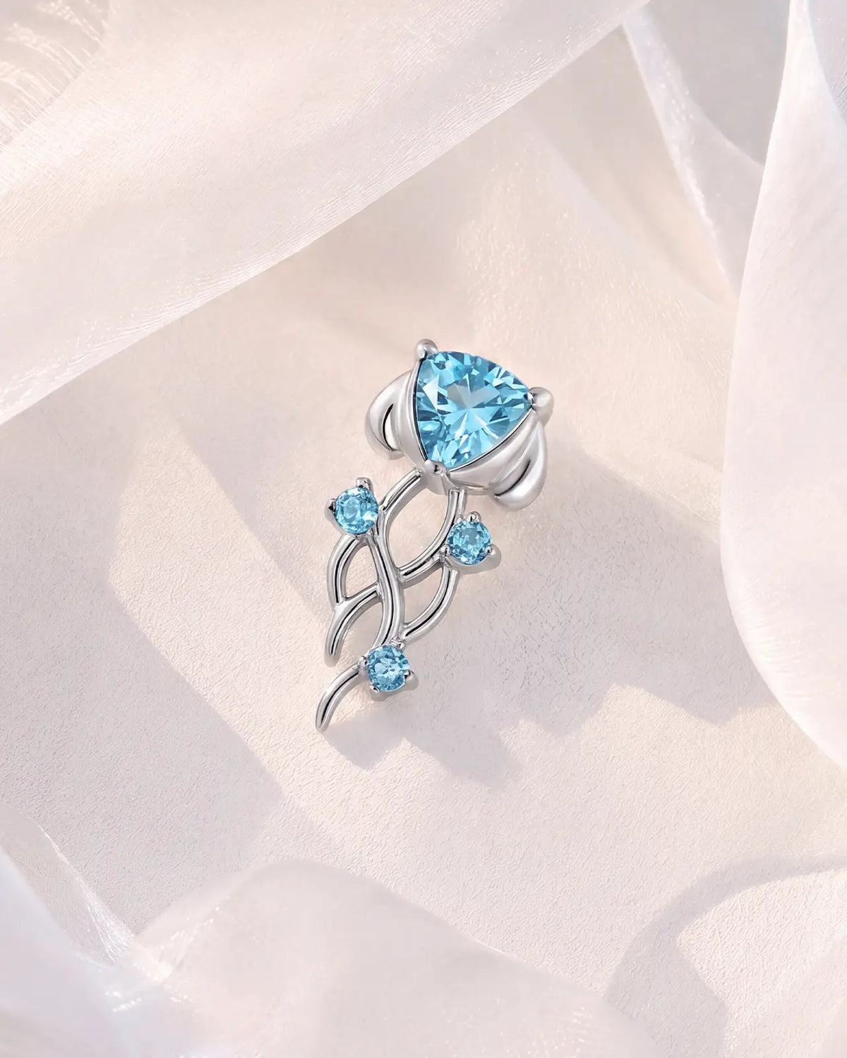 Moonlit Jellyfish Flatback Stud