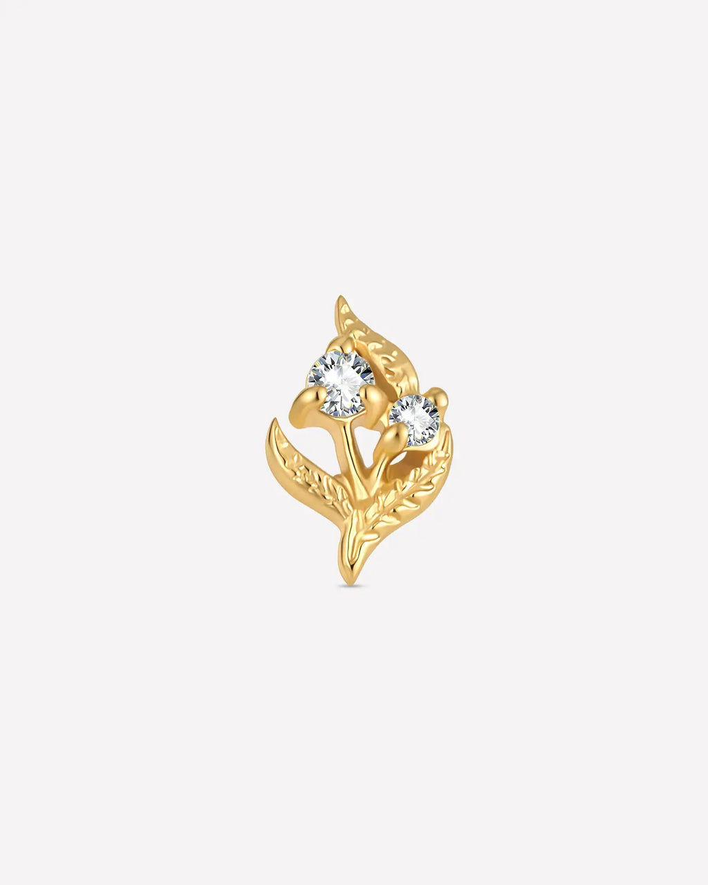Twin Bloom Vine Flatback Stud