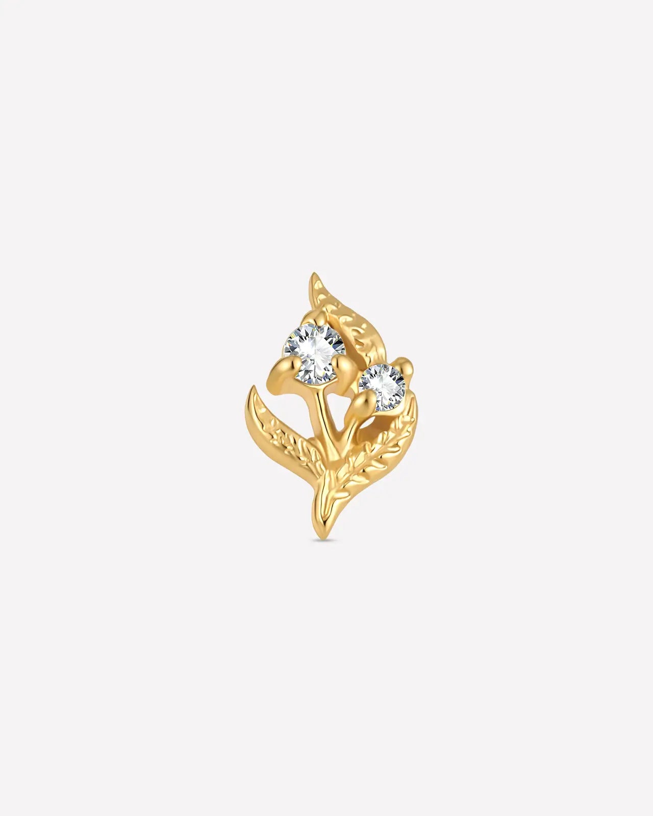 Twin Bloom Vine Flatback Stud