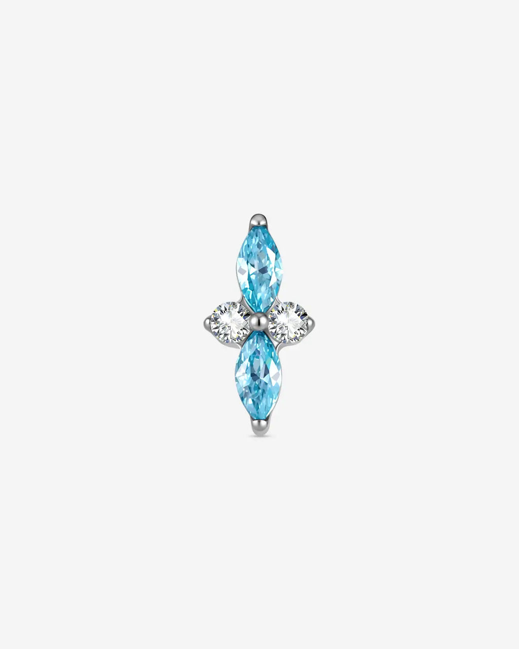Marquise Duo Cluster Flatback Stud
