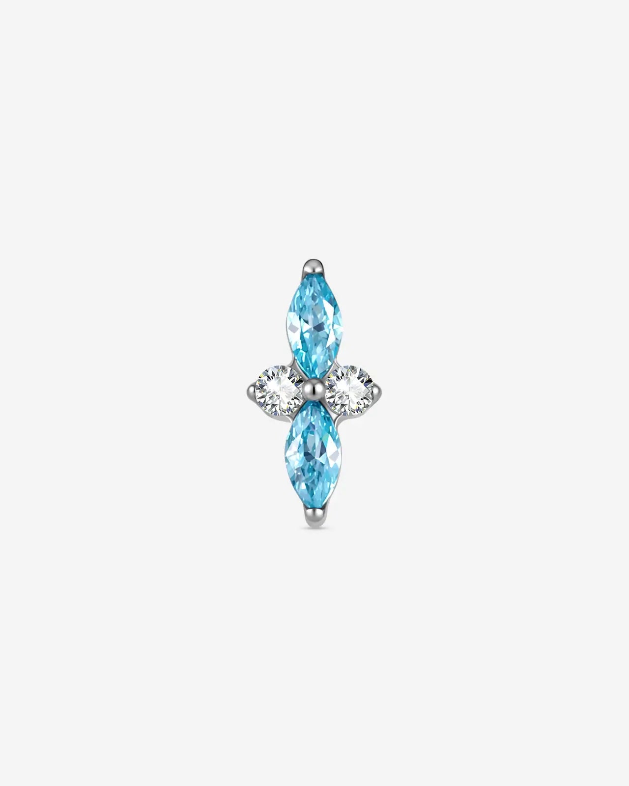 Marquise Duo Cluster Flatback Stud