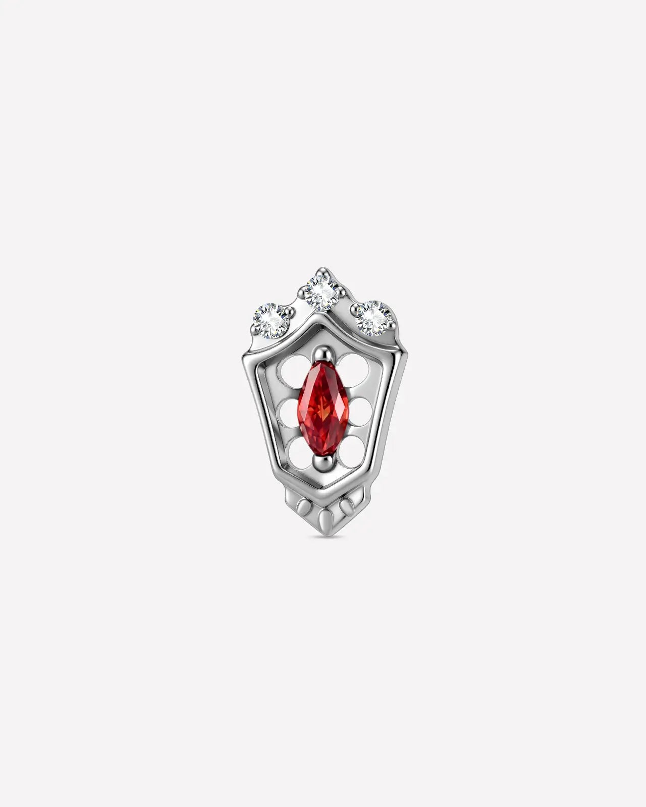 Crowned Marquise Shield Flatback Stud