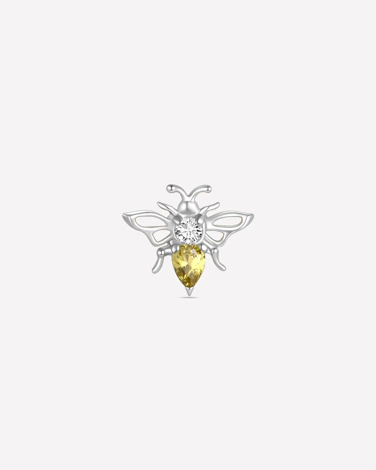 Jeweled Filigree Bee Flatback Stud