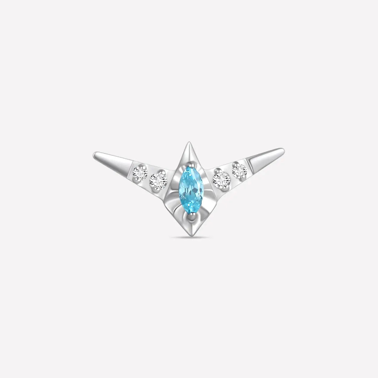 Marquise Wing Pavé Flatback Stud
