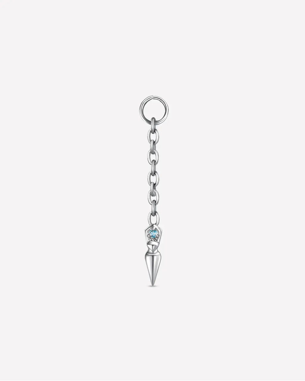 Sleek Spear Hoop Charm