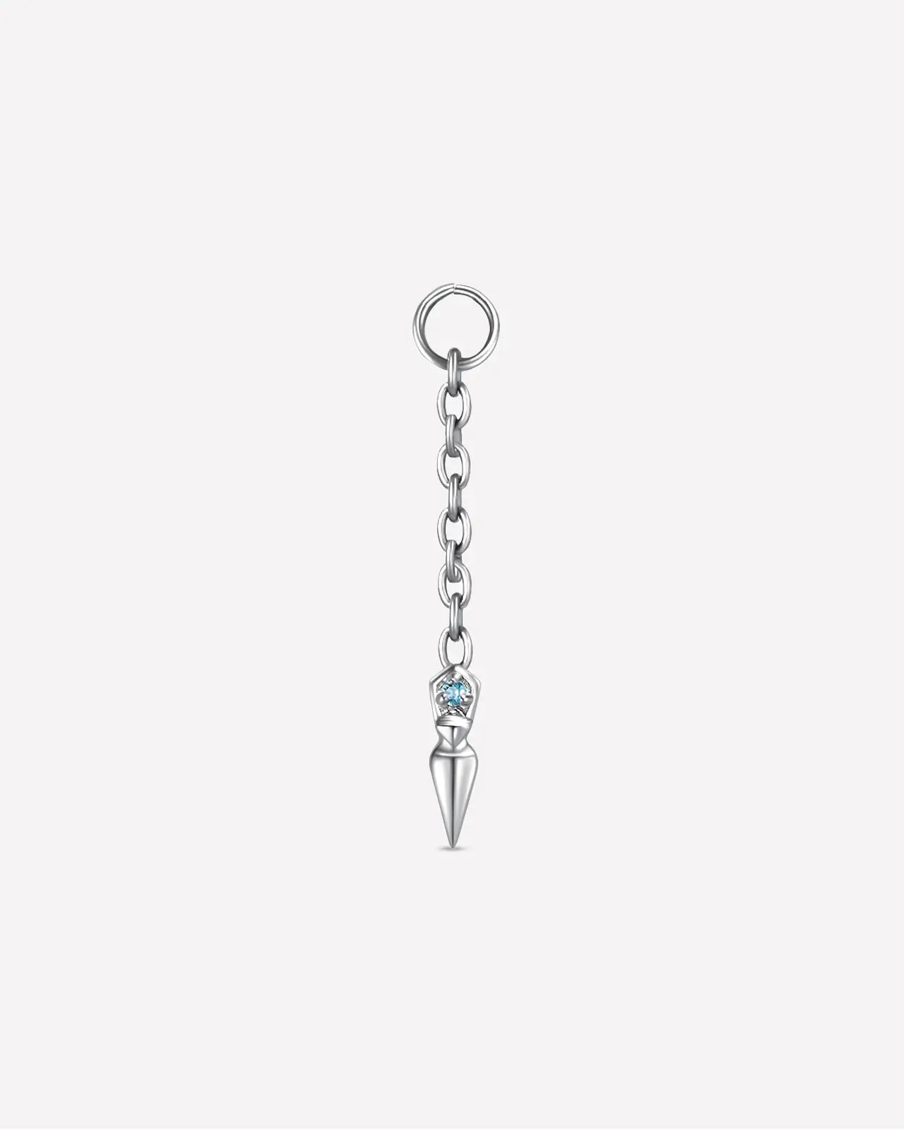 Sleek Spear Hoop Charm