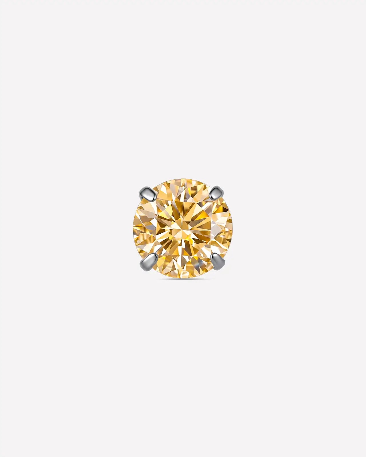 Brilliant Moissanite Solitaire Flatback Stud