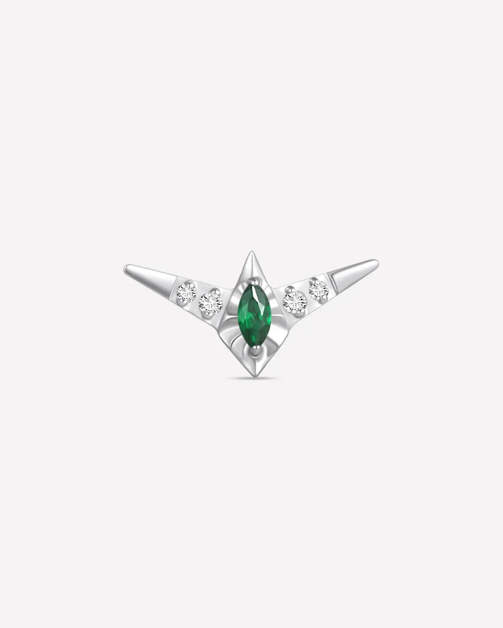 Marquise-Flügel-Pavé-Flatback-Ohrstecker