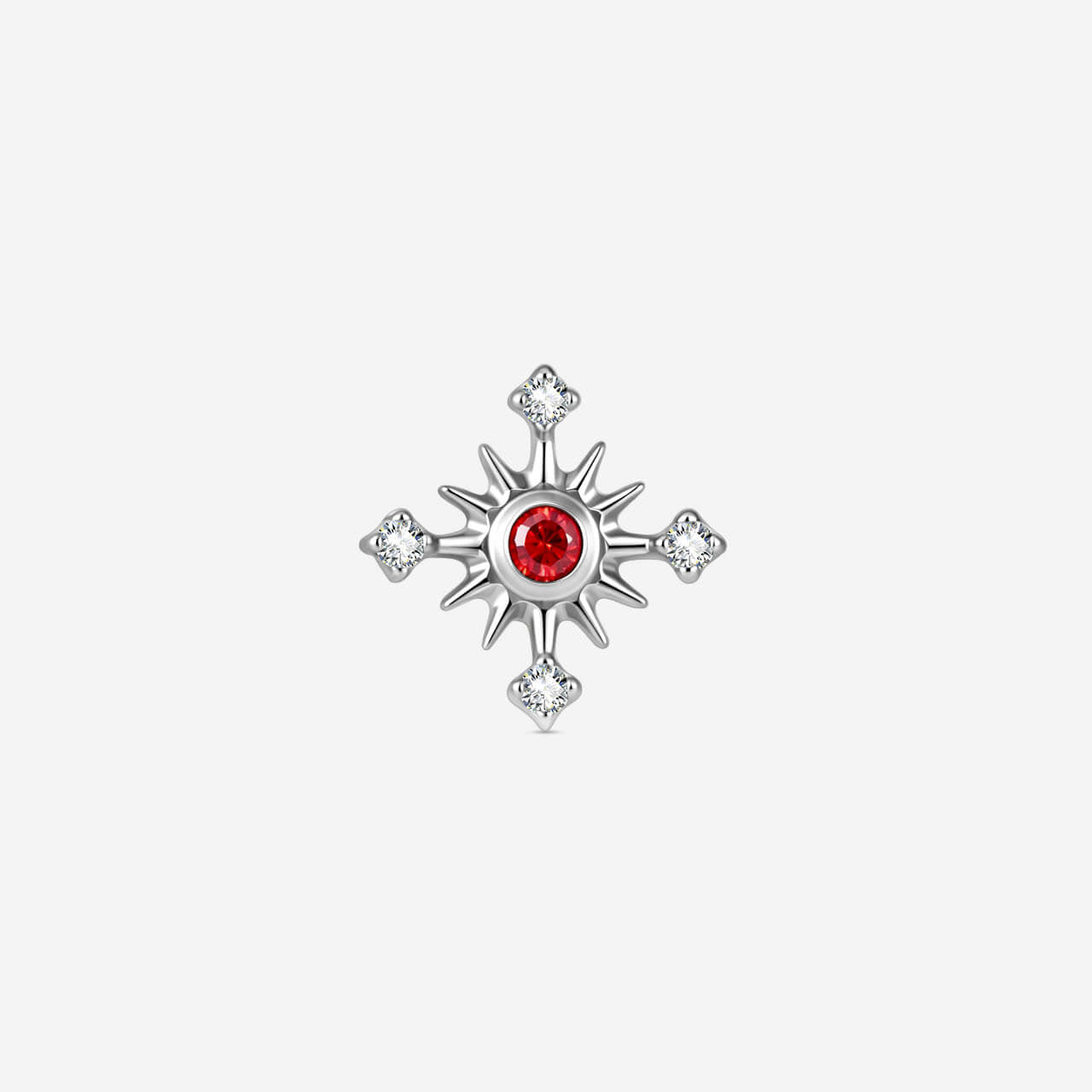 Solar Halo Cross Flatback Stud