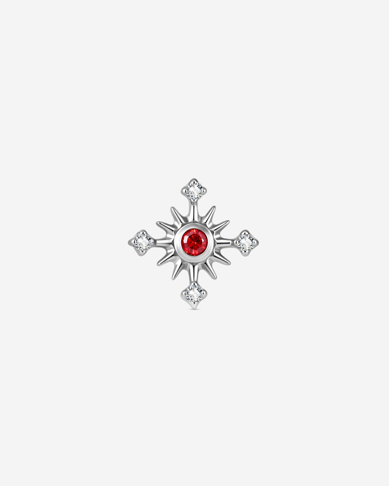 Solar Halo Cross Flatback Stud