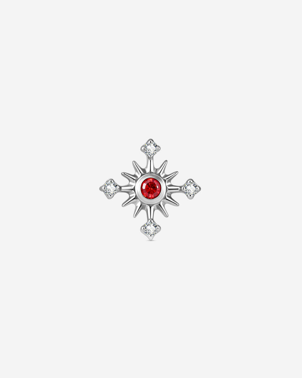 Solar Halo Cross Flatback Stud