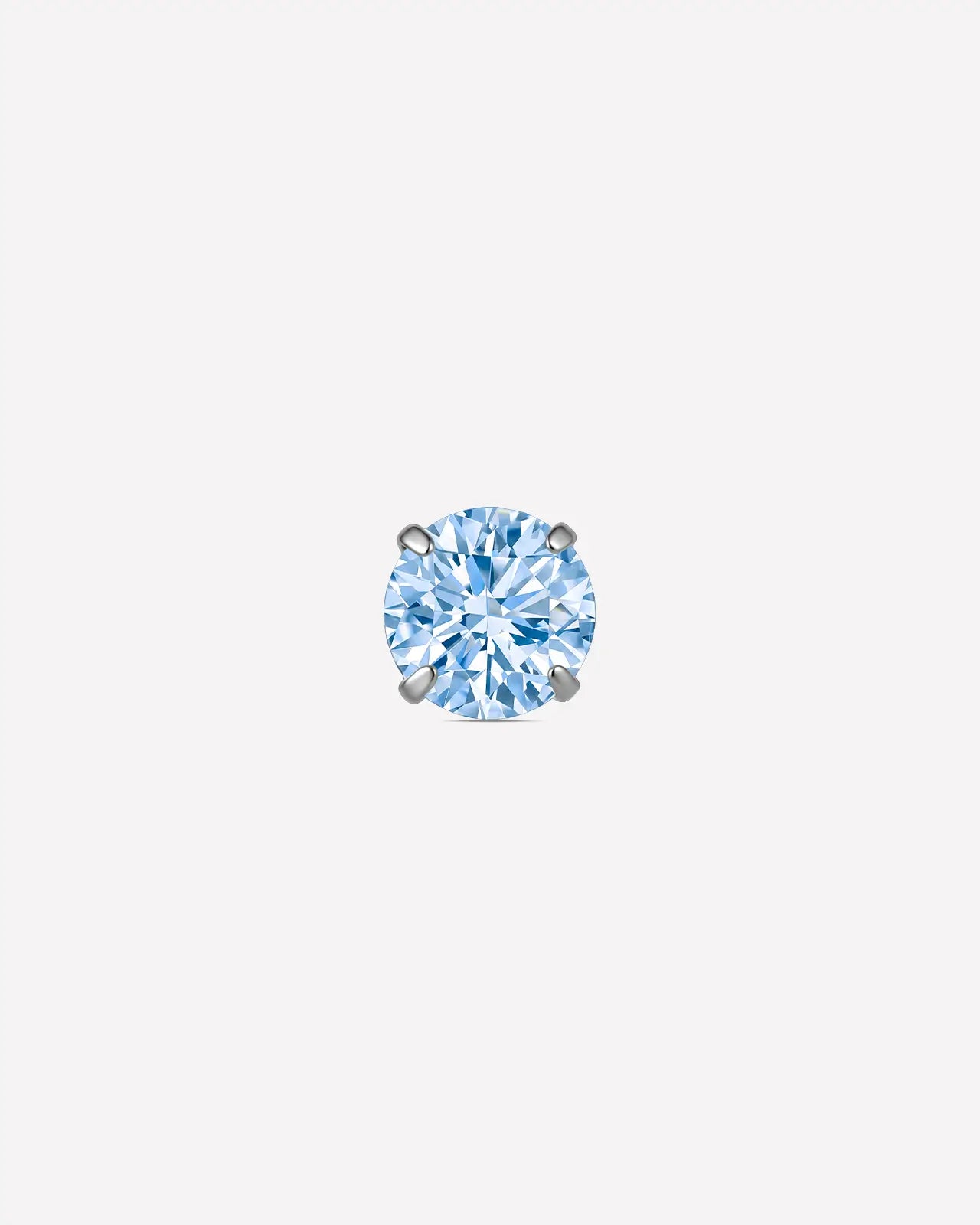 Brilliant Moissanite Solitaire Flatback Stud