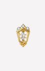 Crowned Marquise Shield Flatback Stud