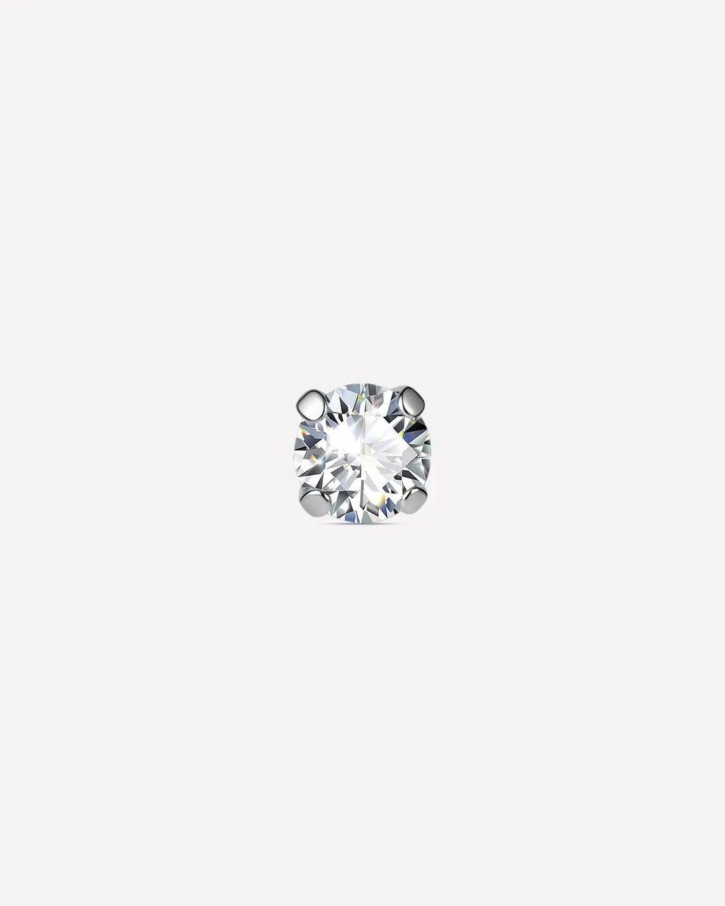 Brilliant Moissanite Solitaire Flatback Stud