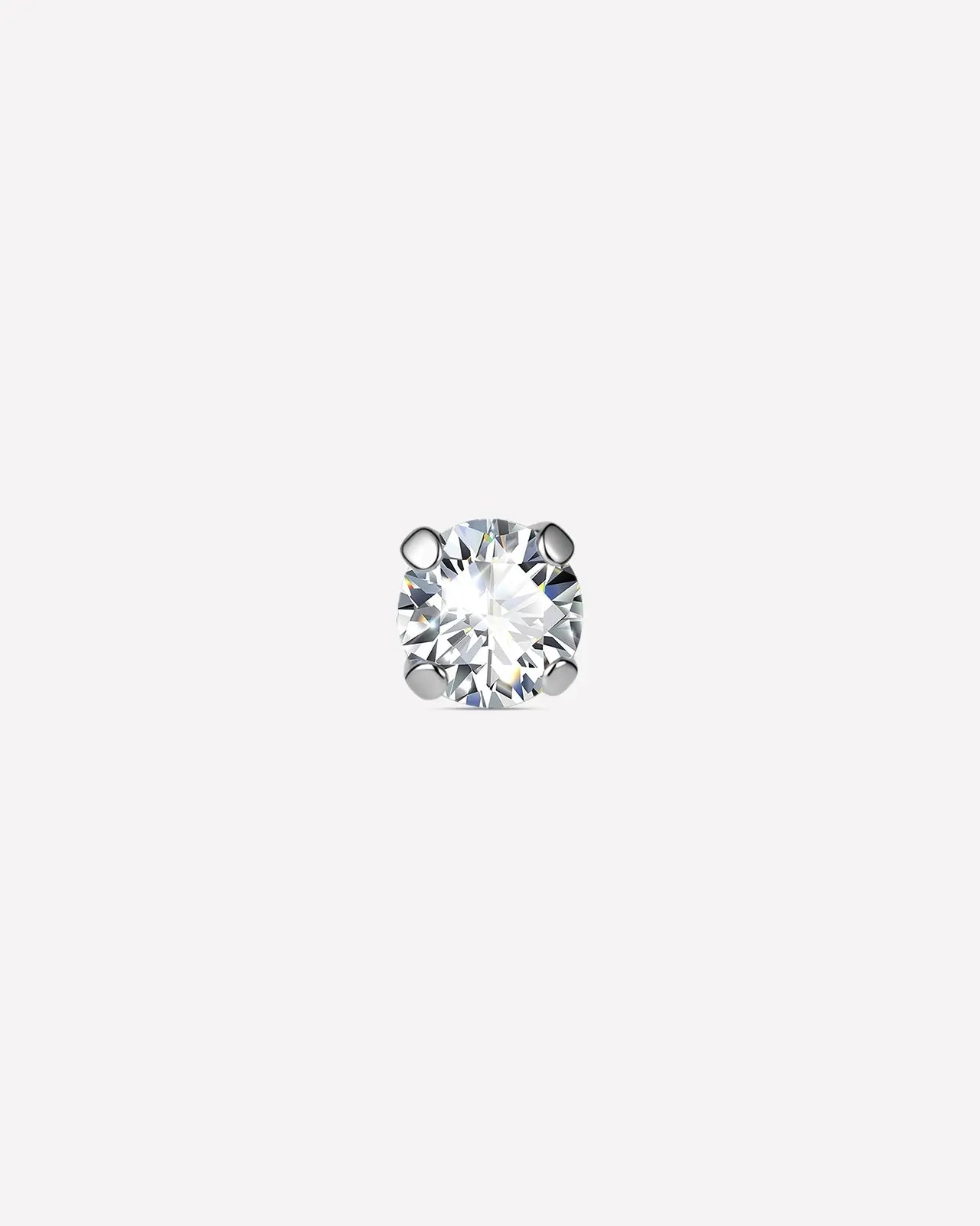Brilliant Moissanite Solitaire Flatback Stud