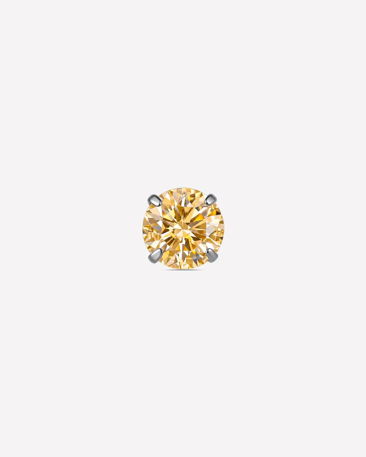 Brilliant Moissanite Solitaire Flatback Stud