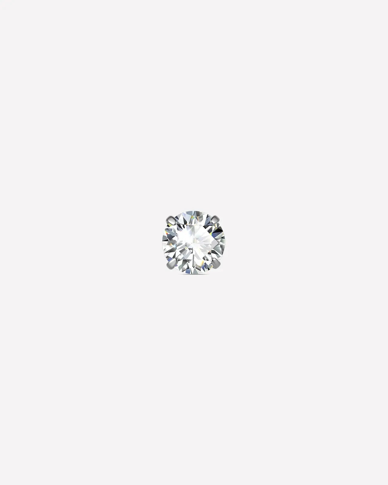 Brilliant Moissanite Solitaire Flatback Stud