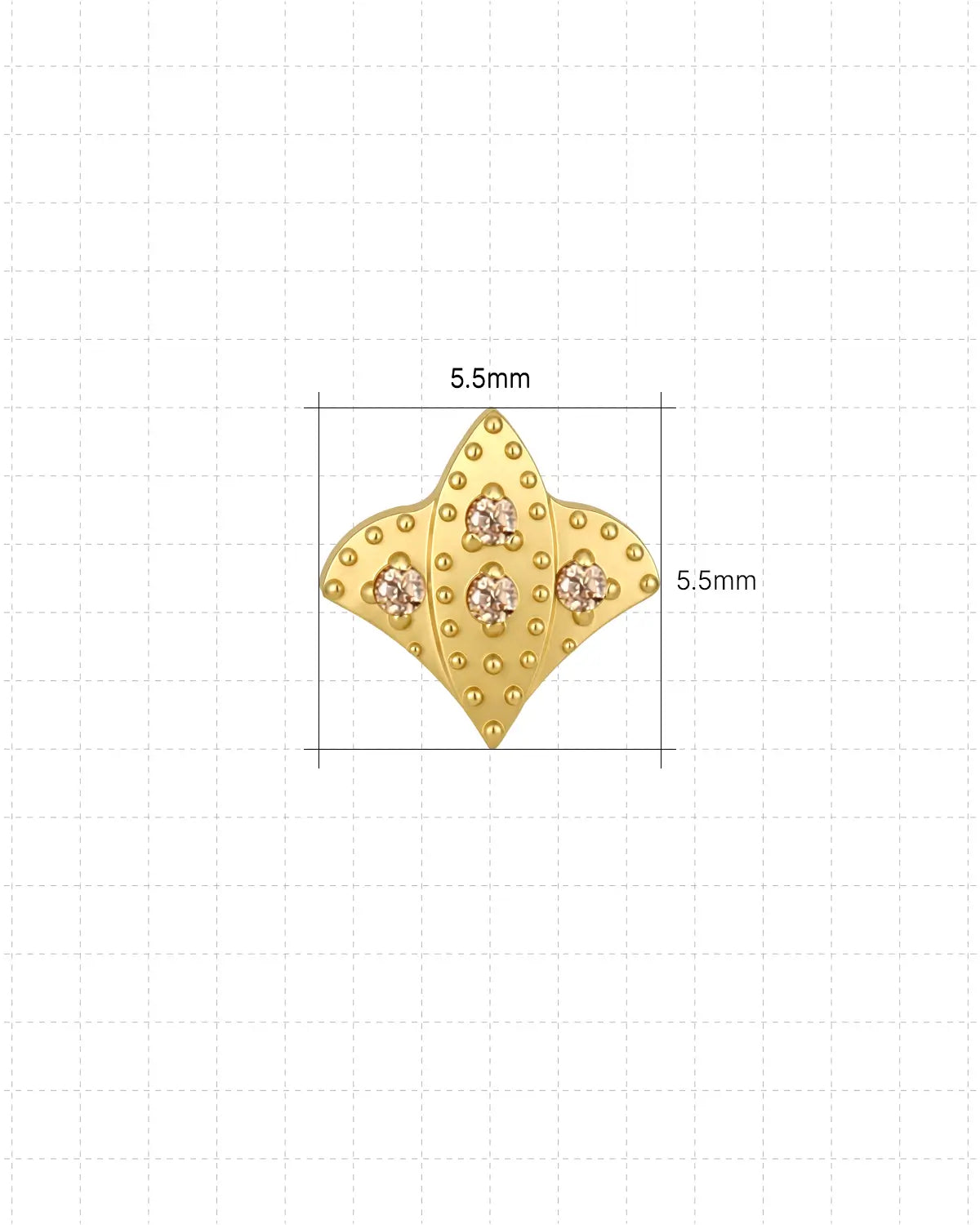 Fleur-De-Lis Pavé Flatback Stud