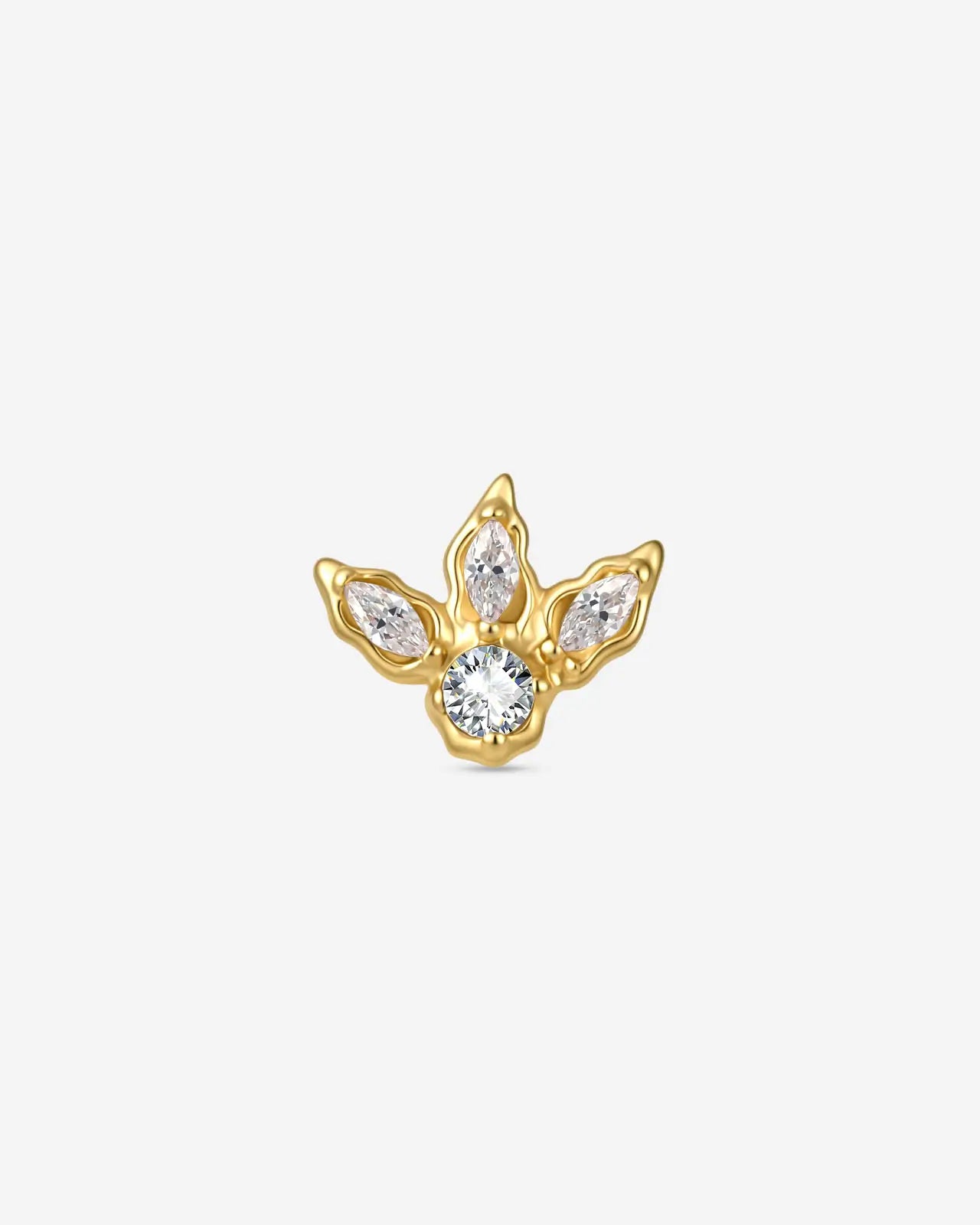 Bird Track Marquise Cluster Flatback Stud