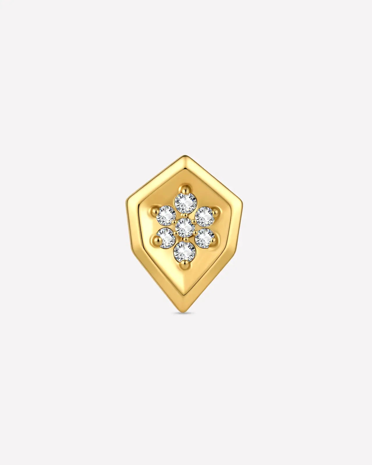 Pentagon Starflower Flatback Stud