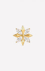 Pendiente plano con forma de estrella marquesa con púas