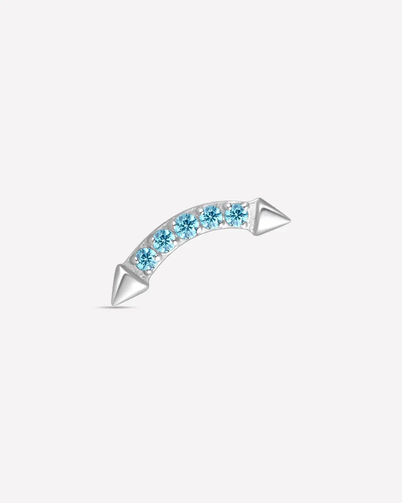Pavé Crescent Spike Flatback Stud