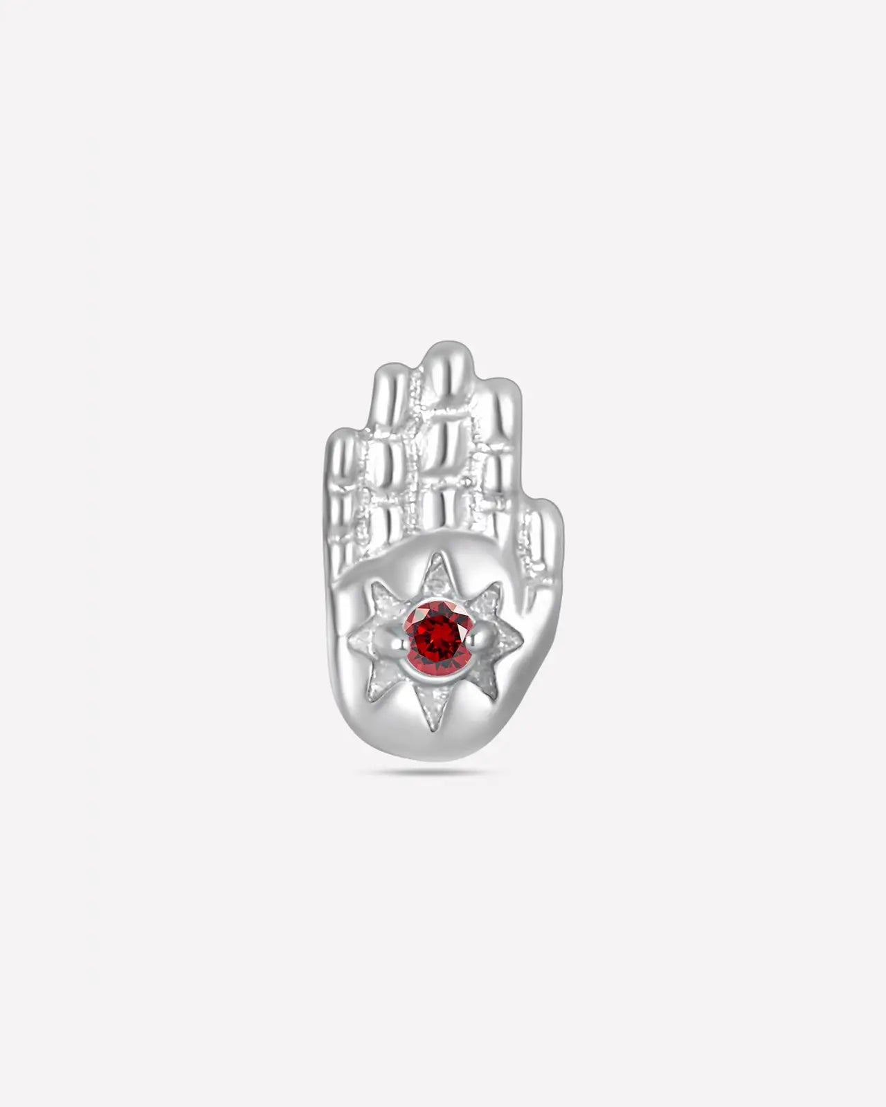 Skeletal Star Hand Flatback Stud